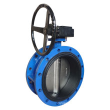 Concentric Flanged Vulcanized Butterfly Valve with Gear Operator